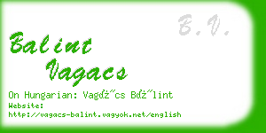 balint vagacs business card